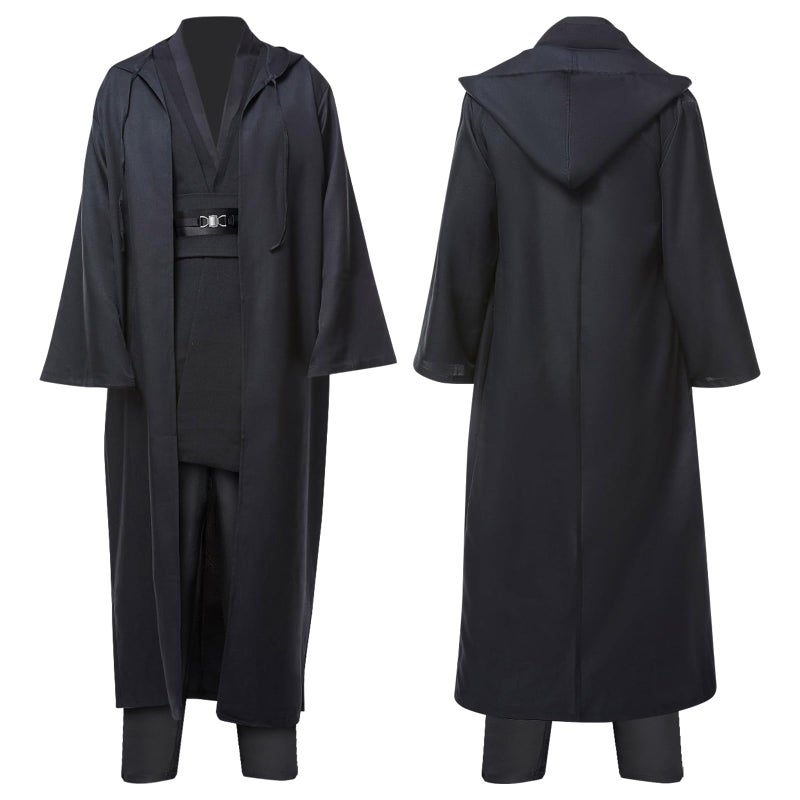 Wecos Tunic Hooded Robe Knight Costume Outfits Halloween Cosplay Costume for Mens Three Versions - Image 4